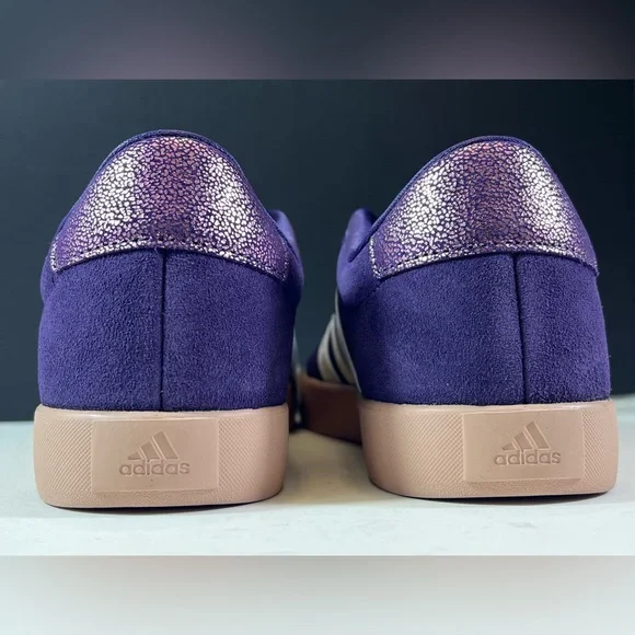 🆕Adidas VL Court 3.0 in the colors Aurora Plum/Zero Metalic/Pink Gum - Size:US 5 - Picture 12 of 17